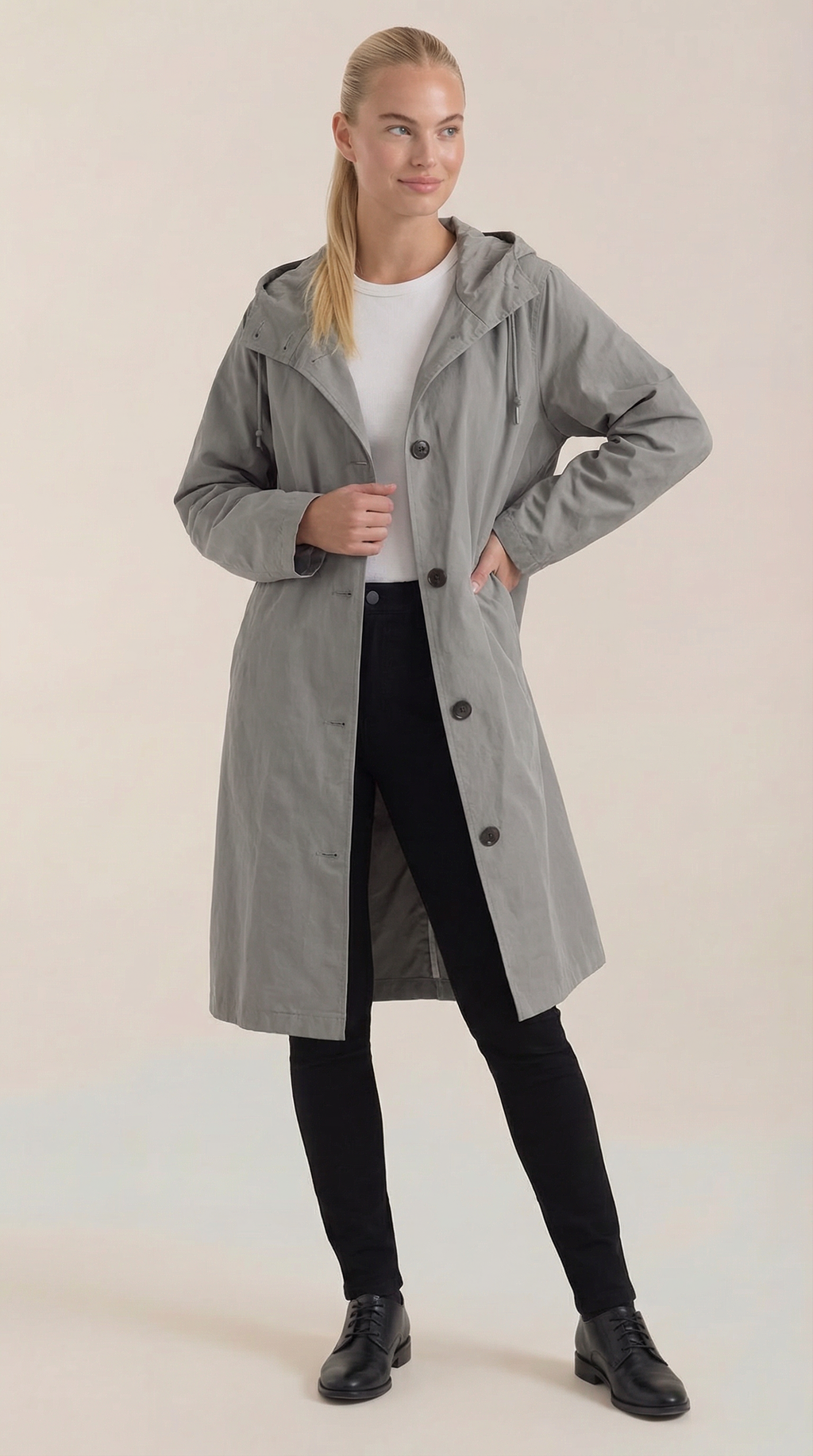 Chaqueta de lluvia con capucha para mujer, ligera y cómoda - Foto 3