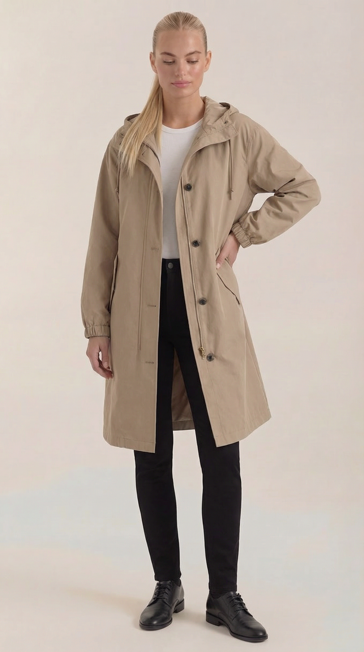 Chaqueta de lluvia con capucha para mujer, ligera y cómoda - Foto 5