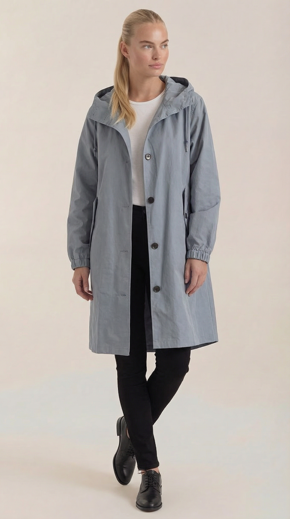 Chaqueta de lluvia con capucha para mujer, ligera y cómoda - Foto 8