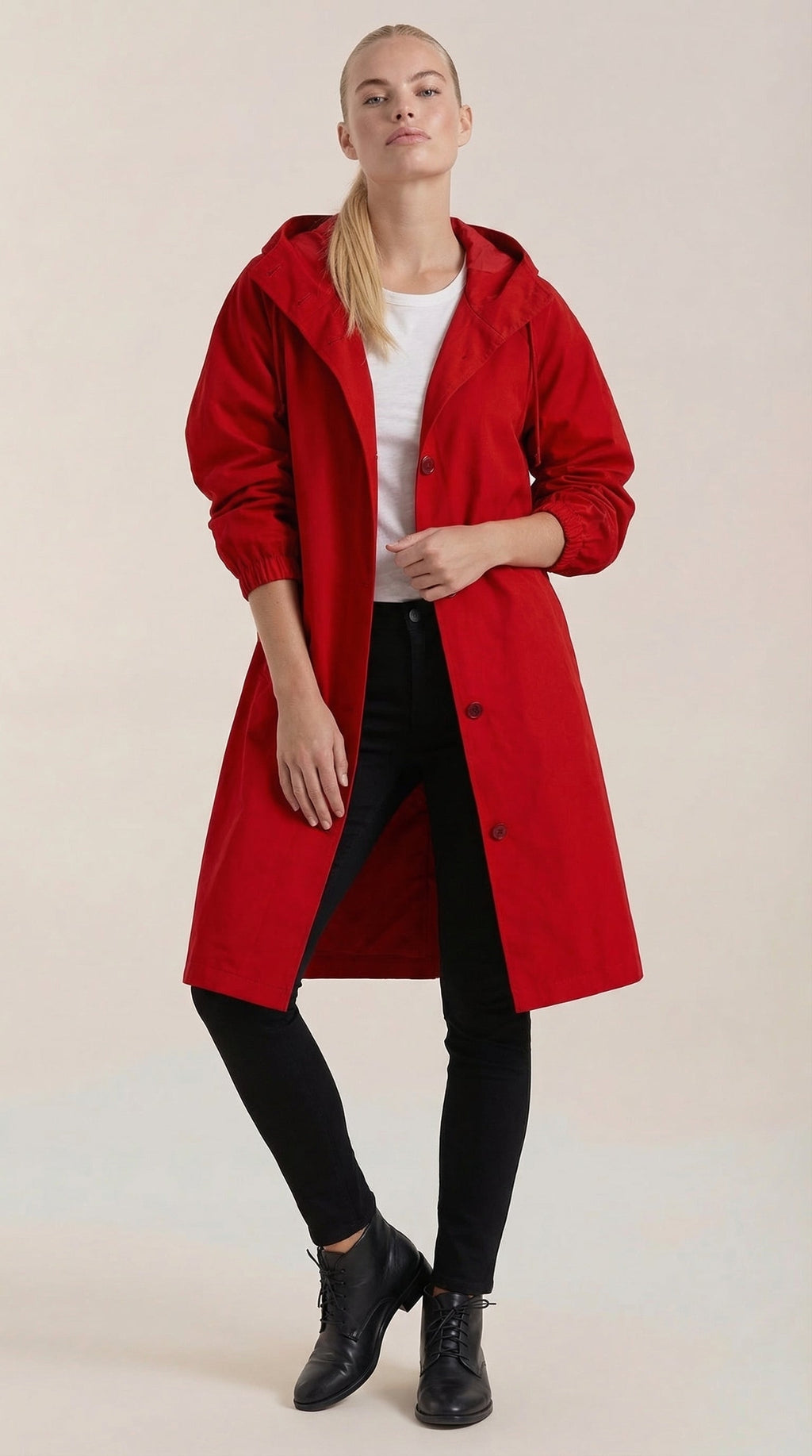Chaqueta de lluvia con capucha para mujer, ligera y cómoda - Foto 9