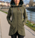 Chaqueta larga de felpa con capucha para mujer, cálida - Foto 1