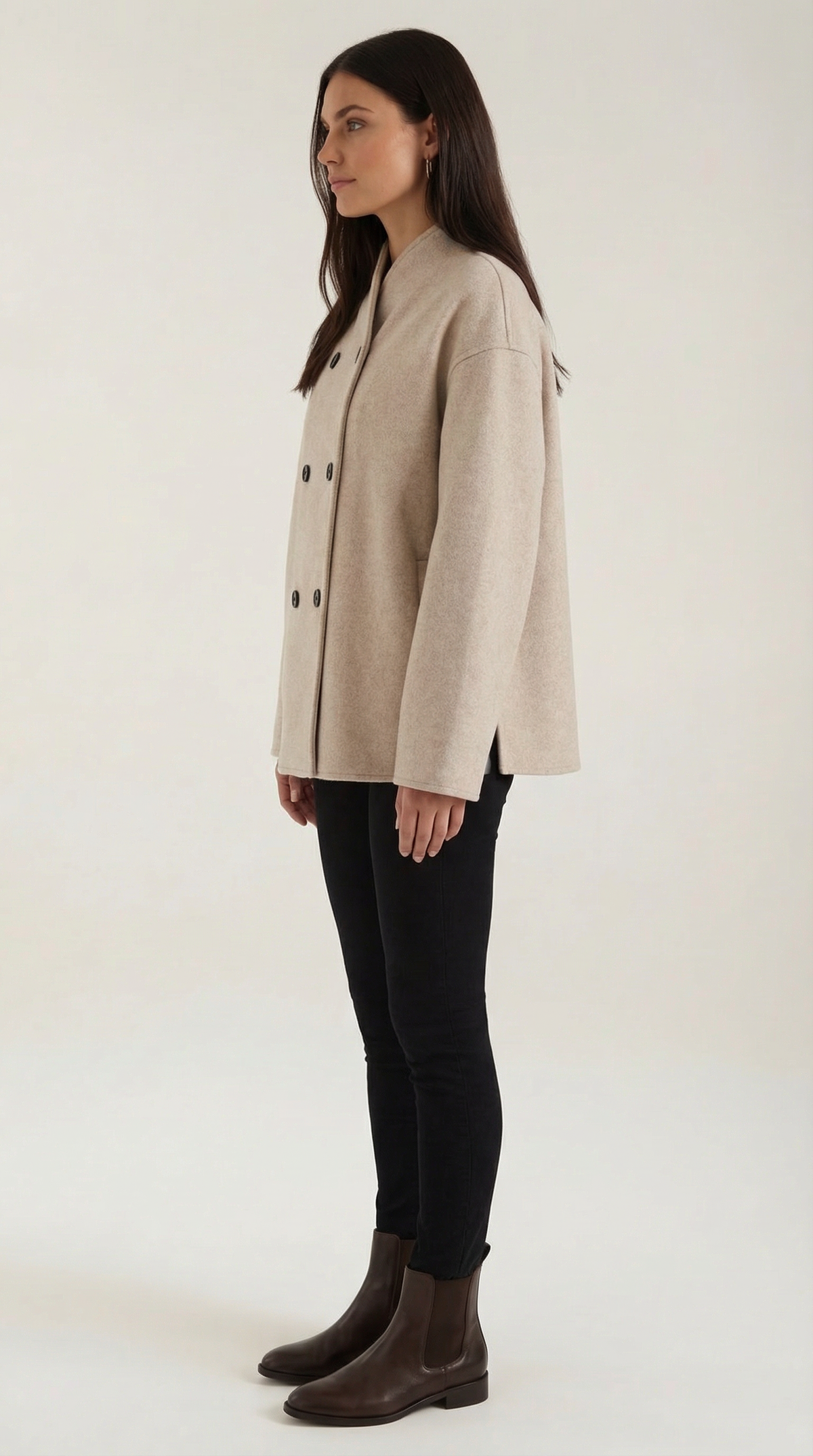 Chaqueta oversize con botones para mujer, suave y cálida - Foto 2