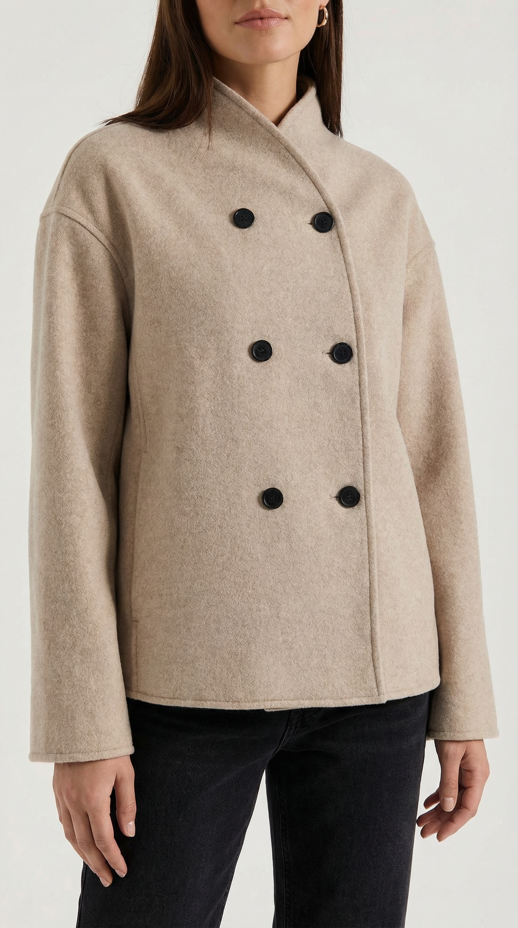 Chaqueta oversize con botones para mujer, suave y cálida - Foto 3