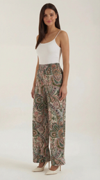 Pantalón fluido de mujer con estampado de cachemir - Foto 10
