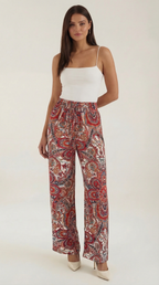 Pantalón fluido de mujer con estampado de cachemir - Foto 5