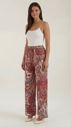 Pantalón fluido de mujer con estampado de cachemir - Foto 6
