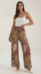 Pantalón fluido de mujer con estampado de cachemir - Foto 7