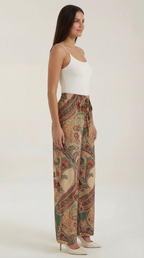 Pantalón fluido de mujer con estampado de cachemir - Foto 8