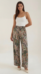 Pantalón fluido de mujer con estampado de cachemir - Foto 9