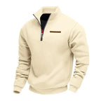 Jersey de felpa suave para hombre con media cremallera - Foto 1