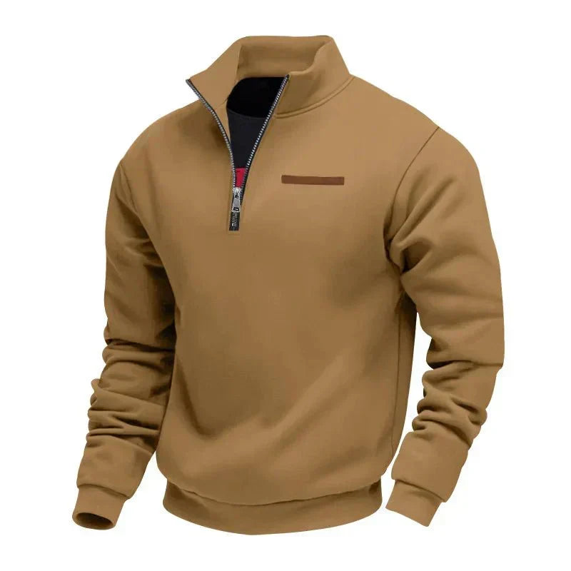 Jersey de felpa suave para hombre con media cremallera - Foto 2