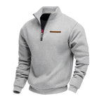 Jersey de felpa suave para hombre con media cremallera - Foto 4