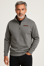 Jersey de felpa suave para hombre con media cremallera - Foto 9