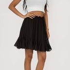 Minifalda con volantes para mujer de cintura elástica - Foto 7