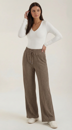 Pantalón cómodo de mujer con cintura elástica y cordón - Foto 7