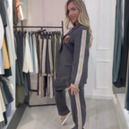 Conjunto de blazer y pantalón ancho con rayas laterales - Foto 7