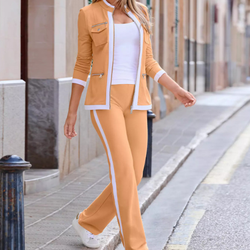Conjunto deportivo de chaqueta con cremallera y pantalón - Foto 4