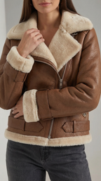 Chaqueta de forro polar con cinturón para mujer, cálida - Foto 7