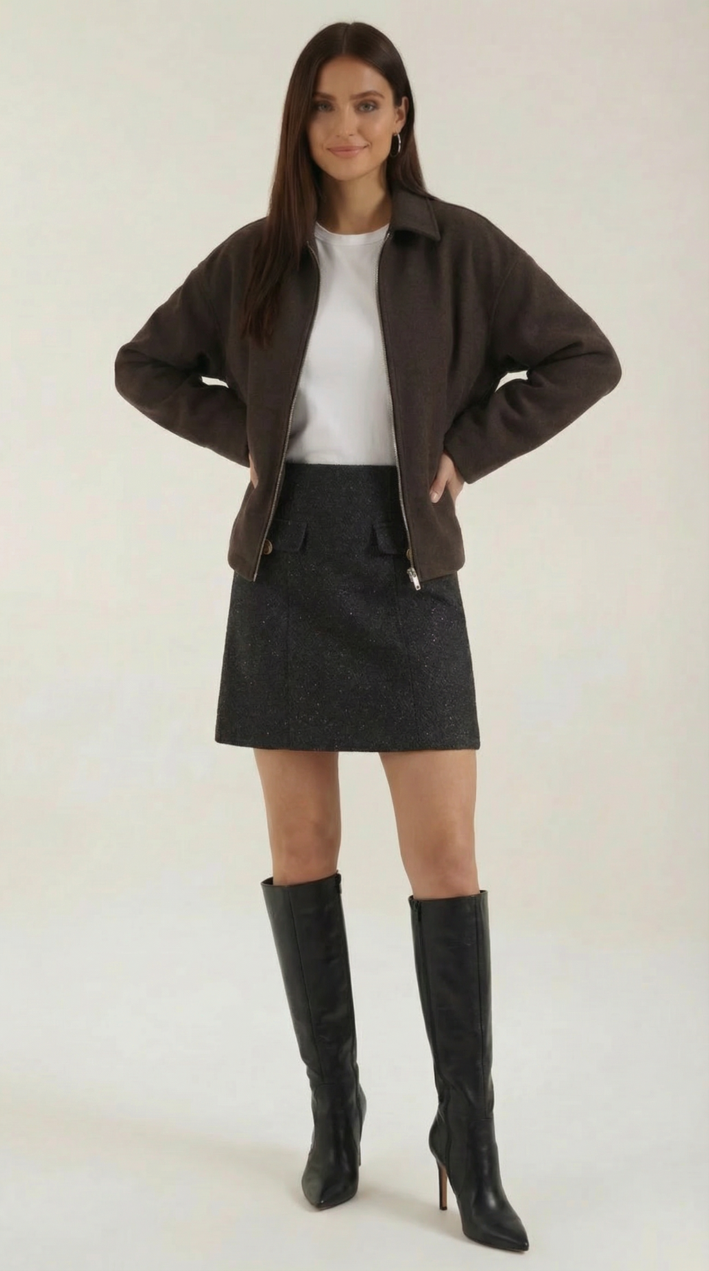 Cárdigan con cremallera para mujer, suave y cómodo - Foto 1