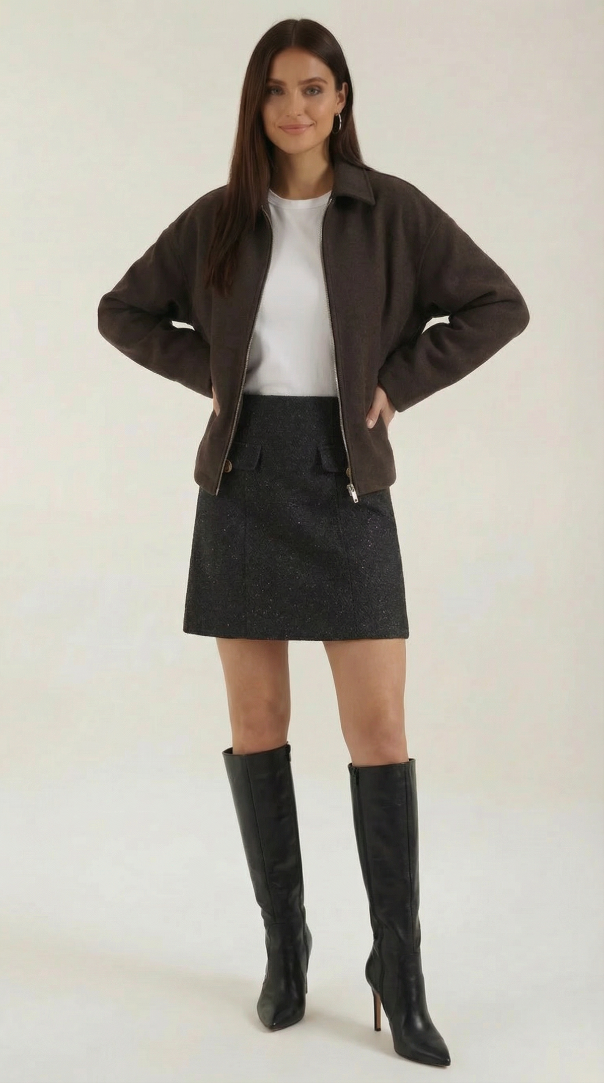 Cárdigan con cremallera para mujer, suave y cómodo - Foto 1
