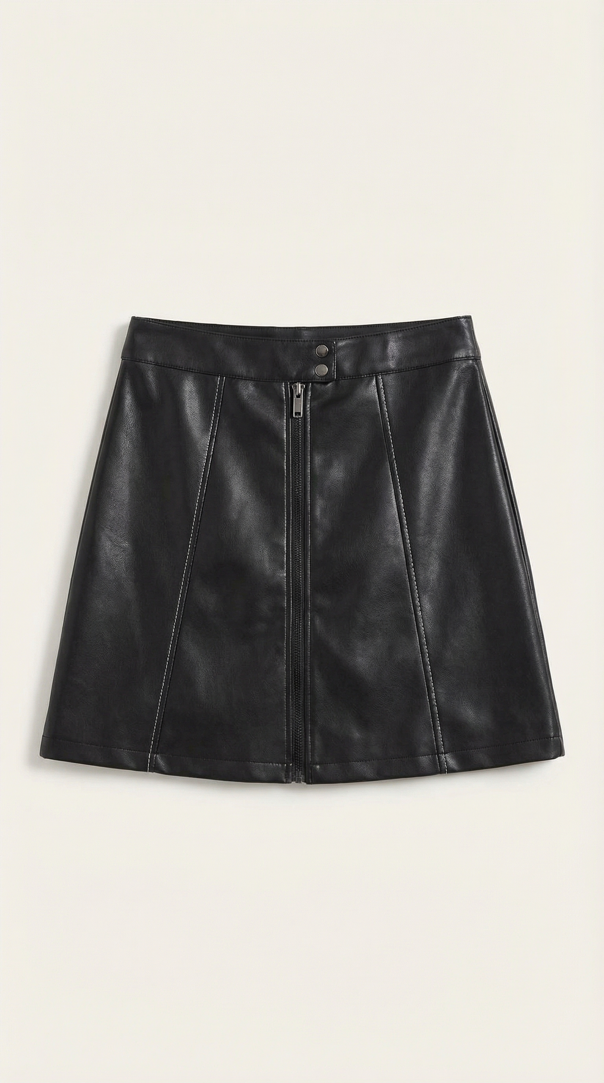 Minifalda de piel vegana negra para mujer, tallas XL-5XL - Foto 5