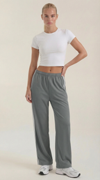 Pantalón deportivo ancho de mujer con franjas laterales - Foto 9